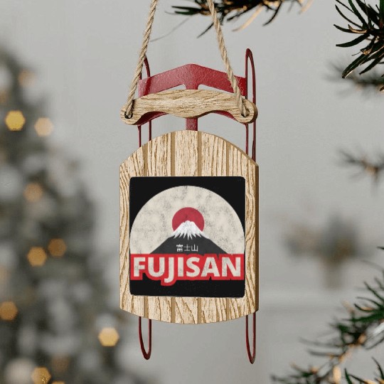Japan Tokyo Mount Fuji Fujisan Sled Ornaments