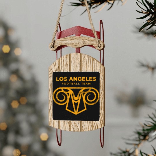 Cool Modern Rams Logo Los Angeles Sunday Football Sled Ornaments