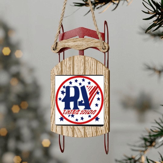 RA USA Sled Ornaments: Red, White, and Blue All the Way!"