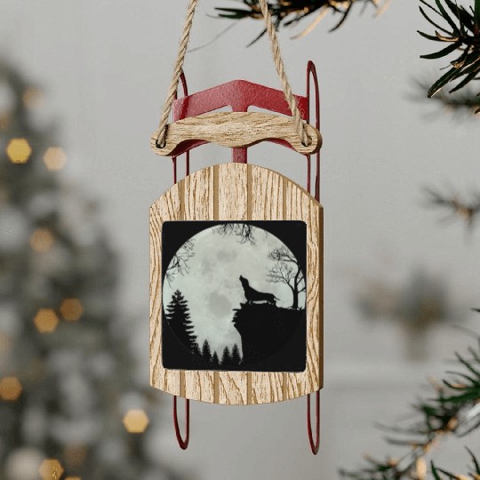 Dachshund Teckel Doxie Wiener Dog Yowl Yelp At Ful Sled Ornaments