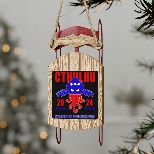 Cthulhu For President Sled Ornaments