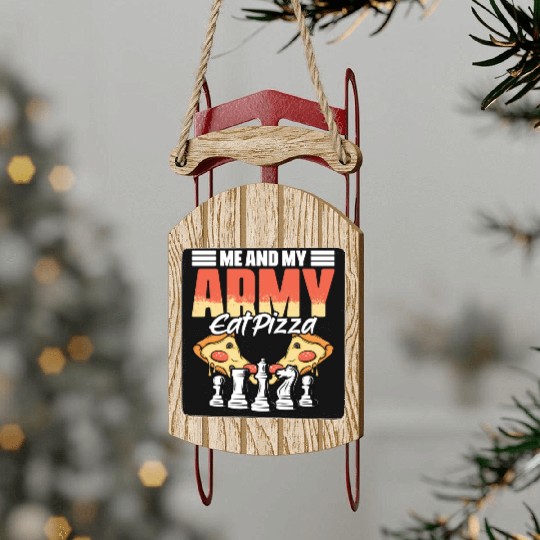 Funny Board Game Sports Humor For A Pizza Lover Sled Ornaments