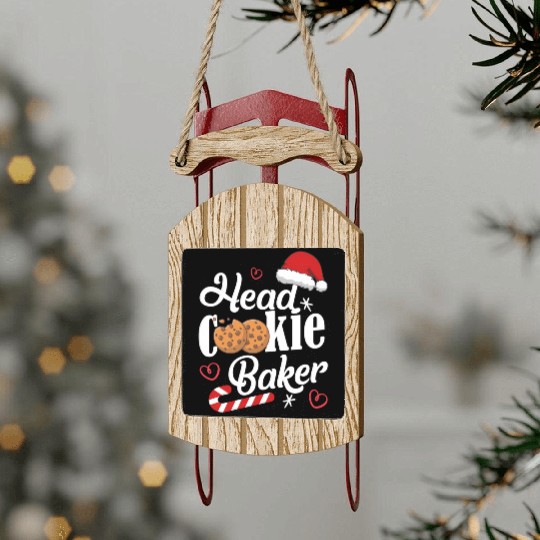 Head Cookie Baker Sled Ornaments