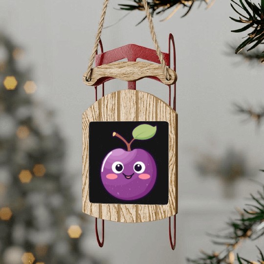 Kawaii Plum - Joyful Plumtastic Sled Ornaments