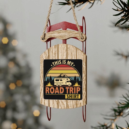 This Is My Road Trip Sled Ornaments - Camper Gift Sled Ornaments
