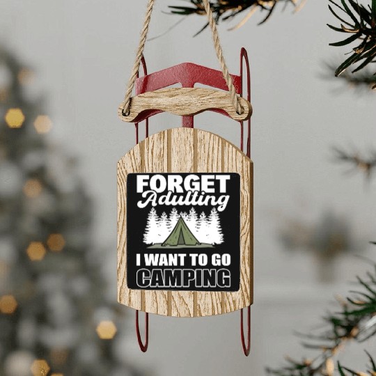 Adulting Life Nature Lover Sled Ornaments