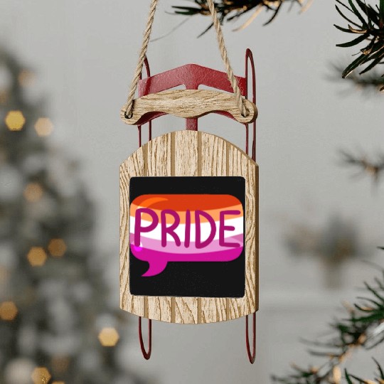 Lgbtq Pride Flag Bubble Lesbian Sled Ornaments