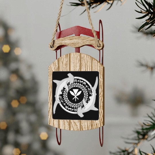 Kanaka Maoli Hammerhead Shark Sled Ornaments