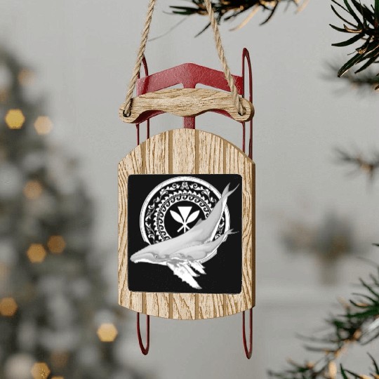 Kanaka Maoli humpback whale Sled Ornaments