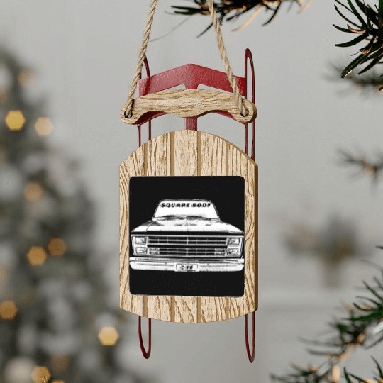 SQUARE BODY Sled Ornaments