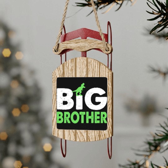 Big Brother Sled Ornaments for Toddler