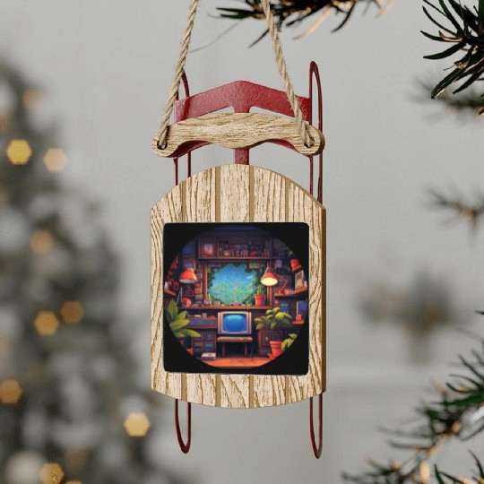 Pixelated Nostalgia: Embrace Retro Gaming Fun Sled Ornaments