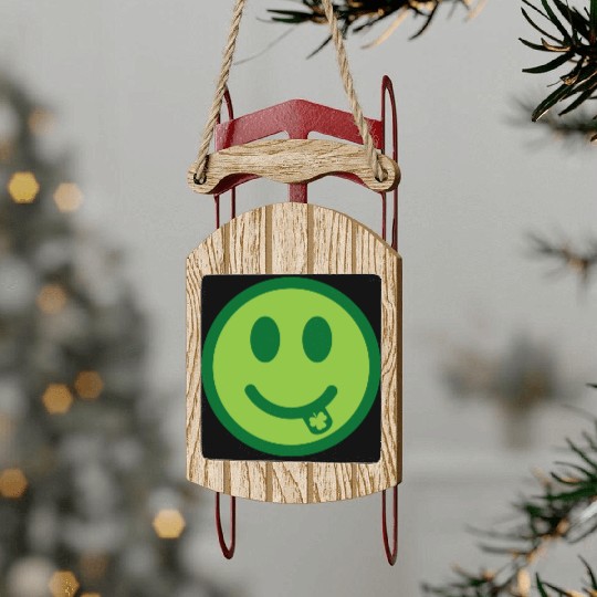 Irish Funny Face Sled Ornaments