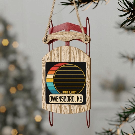 Total Solar Eclipse Kentucky Owensboro EclipseOwen Sled Ornaments
