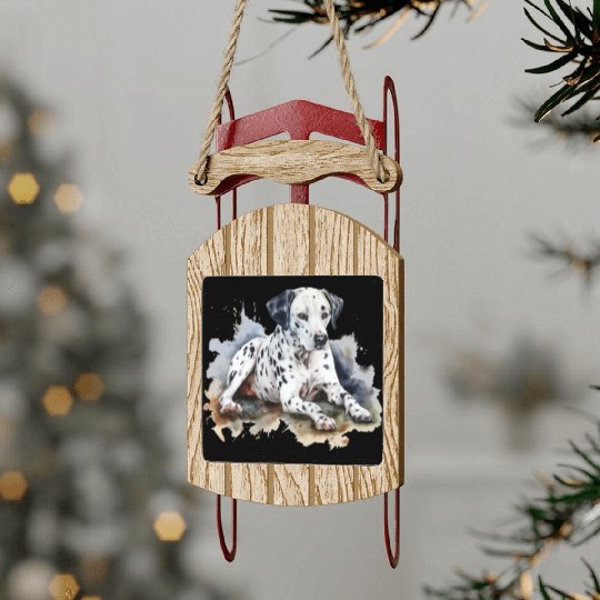 Dalmatian Sled Ornaments