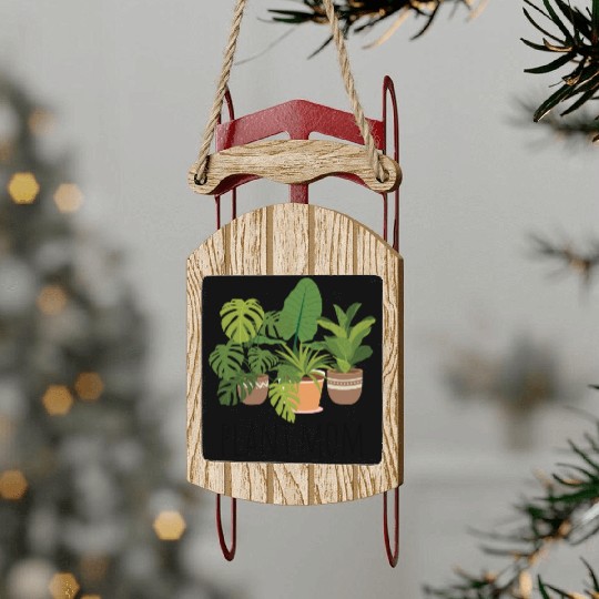 Houseplants Galore Plant Mom Sled Ornaments