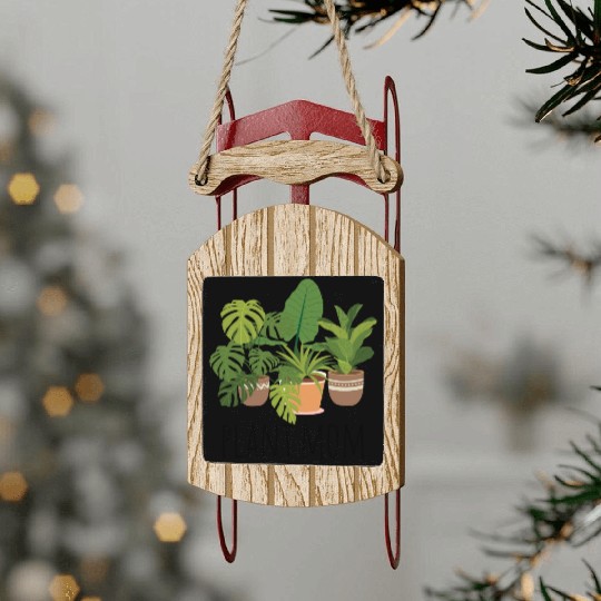 Houseplants Galore Plant Mom Sled Ornaments