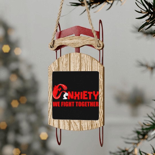 Psychology Psychologist Anxiety Sled Ornaments