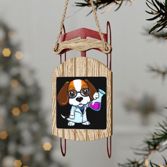 Beagle Puppy - Dexter Sled Ornaments