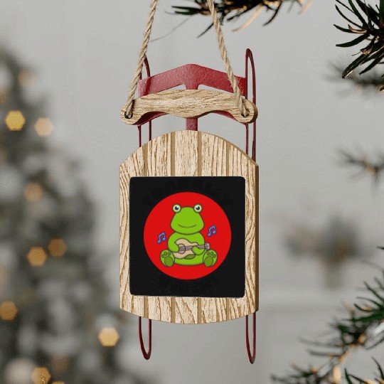Toadally Vibin Toad Pun Sled Ornaments
