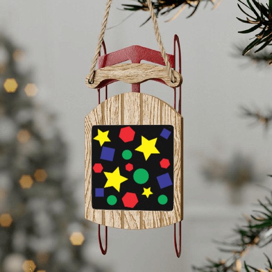 Sled Ornaments Includes patterns multi-colored