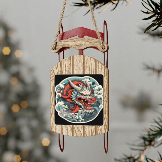 Japanese Dragon Sled Ornaments