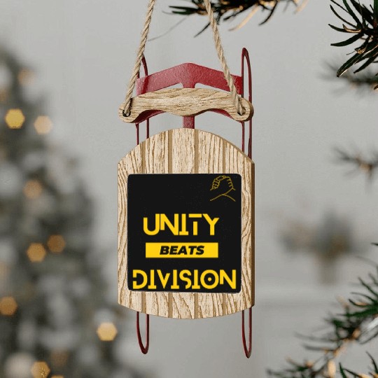 Unity Beats Division Unisex Short Sleeve Sled Ornaments