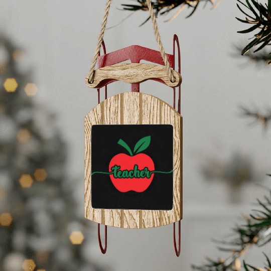 Teacher, Appreciation, Motivator, Educator, Sled Ornaments