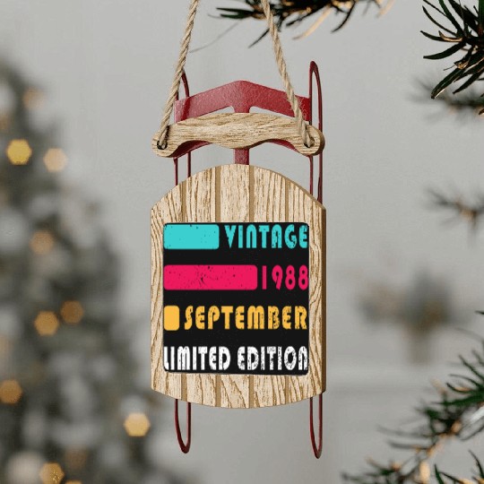 september 1988 Anniversary september 1988 septembe Sled Ornaments