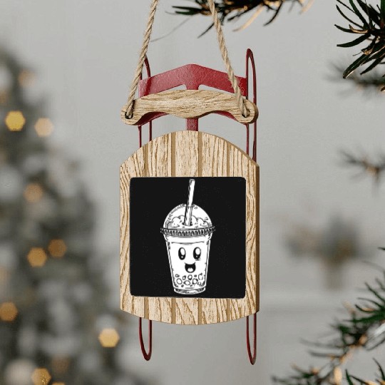 K Pop Bubble Tea Sled Ornaments