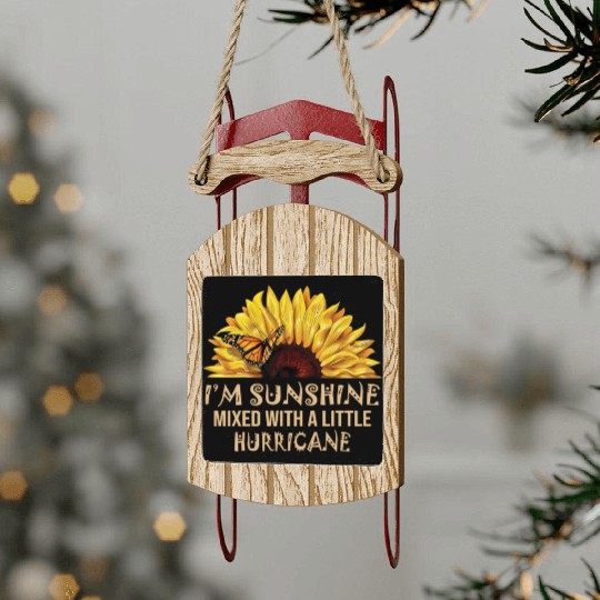 I'M Sunshine Mixed With Little Hurricane Sled Ornaments