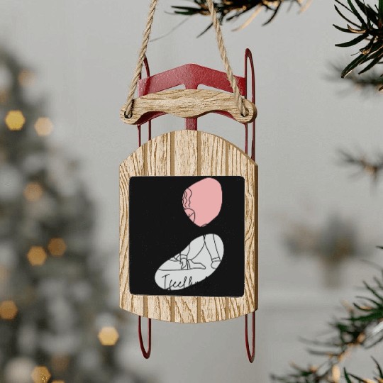 i feel lonely Sled Ornaments