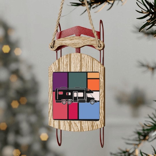 Vintage Camper – Retro Road Trip Sled Ornaments