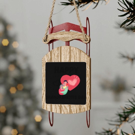 Happy Grandparents Day Sled Ornaments