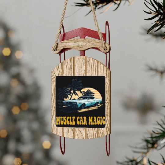 Muscle Car Magic Sled Ornaments