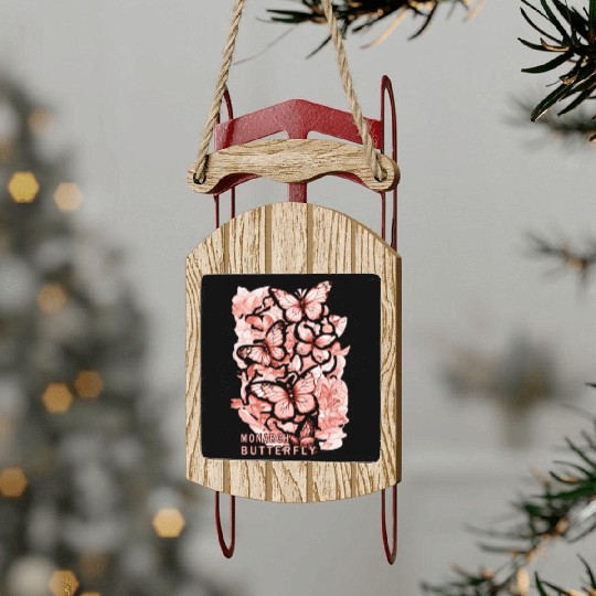 monarch butterfly Sled Ornaments