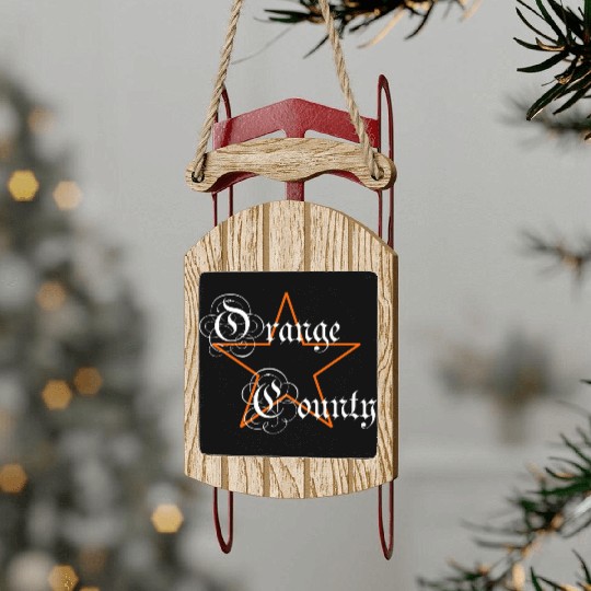The Orange County California Collection Sled Ornaments