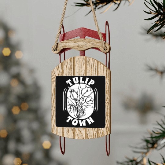 Tulip Gardening Tulips Sled Ornaments