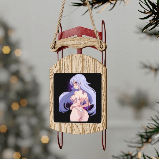 Waifu Material Embracing Anime, Manga Sled Ornaments