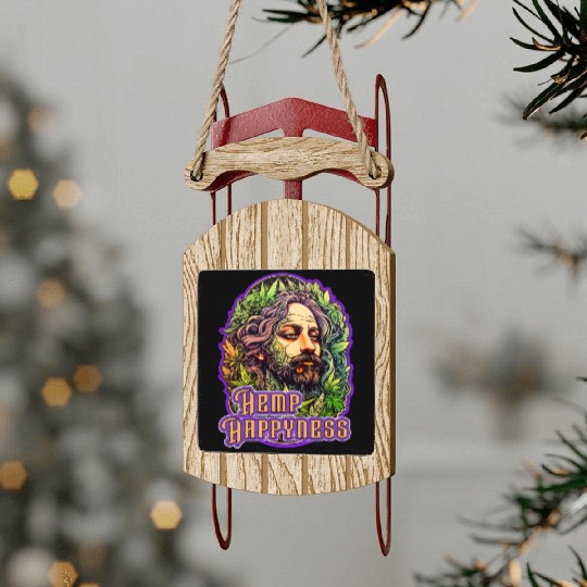 Hemp Happyness Sled Ornaments