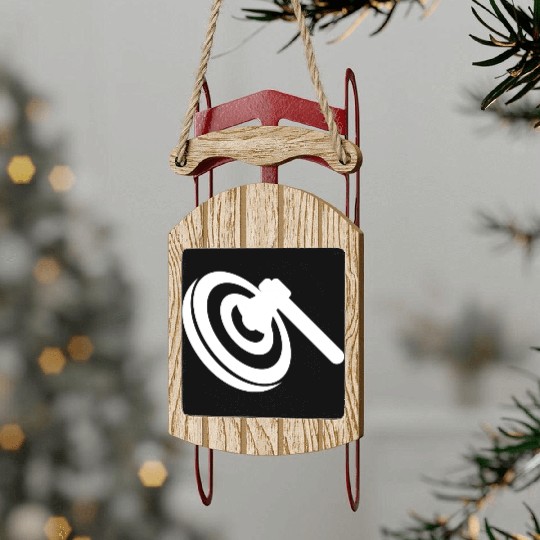 Axe Throwing Bullseye Target Hatchet Tomahawk Sled Ornaments