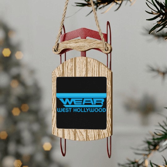 Wear West Hollywood for Music Rock Lover Sled Ornaments