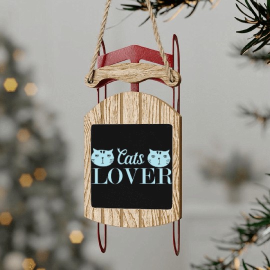 Cats Lover Design For Cat Owner Sled Ornaments