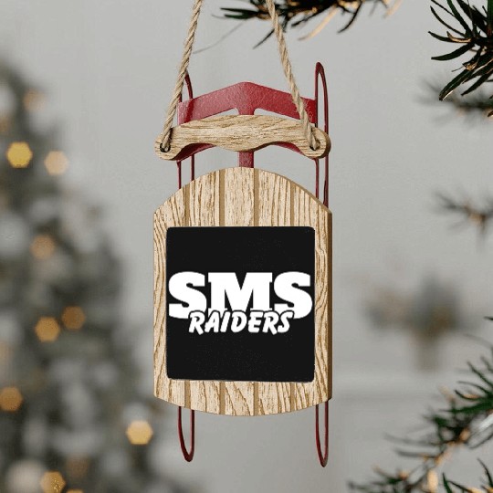 SMS Raider spirit wear and game day wear Sled Ornaments
