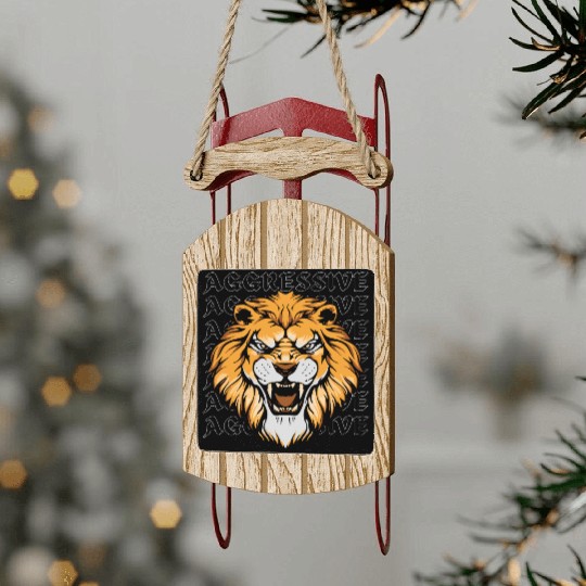 Lion, Motivational Workout Sled Ornaments