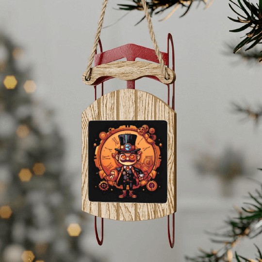 Steampunk Streetwear Sled Ornaments