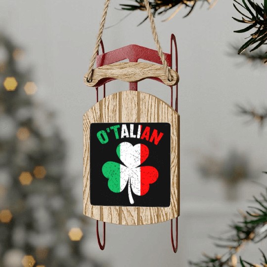 Italian Irish Relationship St Patrick's Dayethnici Sled Ornaments