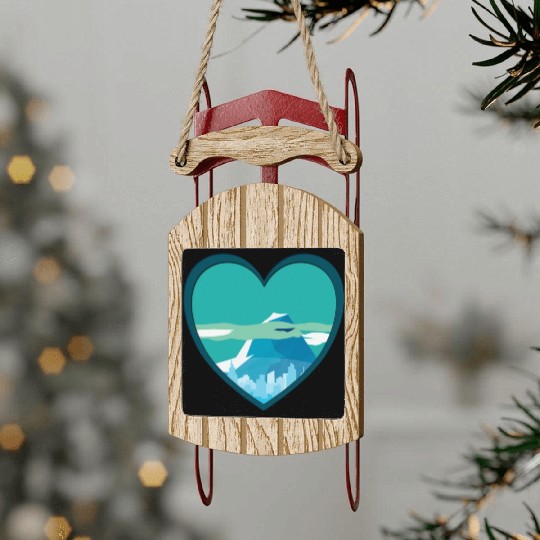 Blue mountain Sled Ornaments