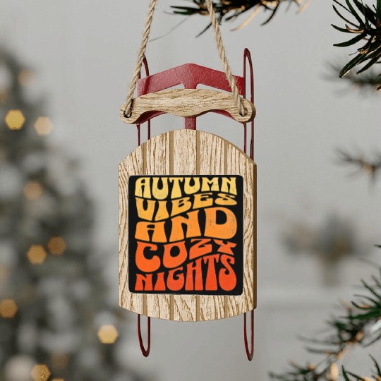 Autumn Bliss Sled Ornaments