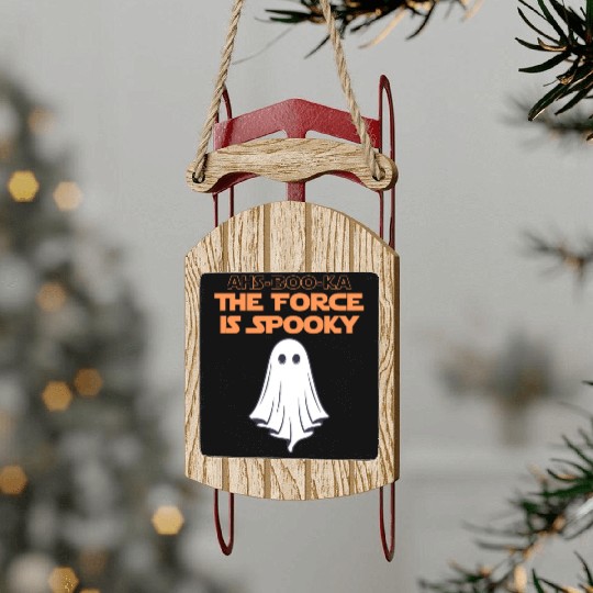 Ahs-Booka: Force is Spooky Halloween Gift Sled Ornaments
